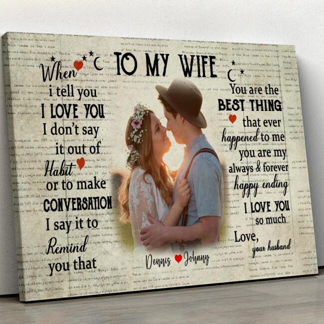 personalized wedding canvas, to my wife, to my husband canvas art 1