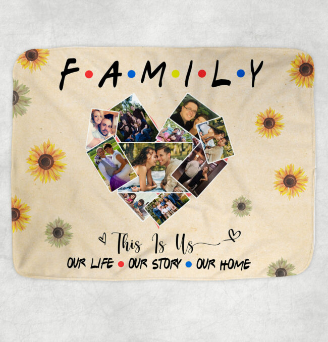 family fleece blanket, this is us, our love, our life, our story 1
