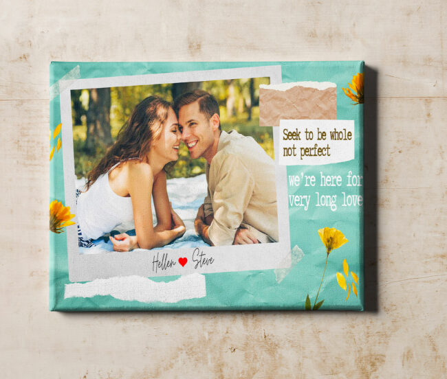 personalized couple canvas art, love gift 1