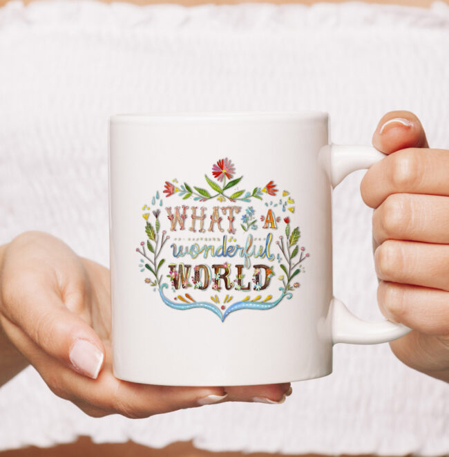 What A Wonderful World | Hippie lifestyle mug. 1