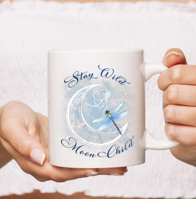 Stay Wild Moon Child-Dragonfly Hippie Gift mug 1