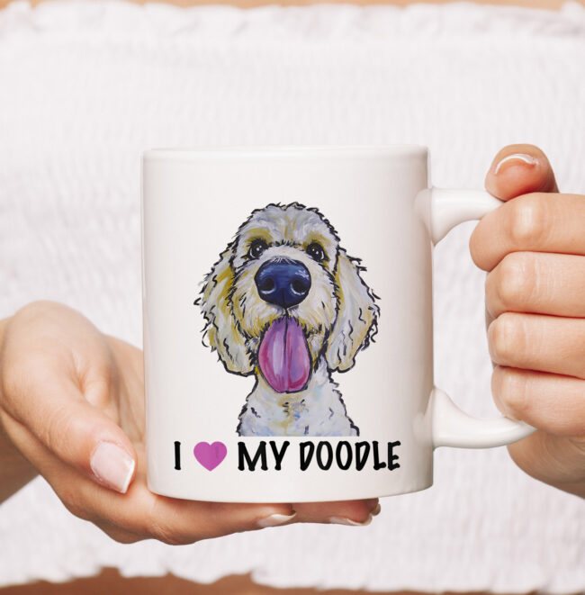 I Love My Doodle mug, Golden Doodle mug 1