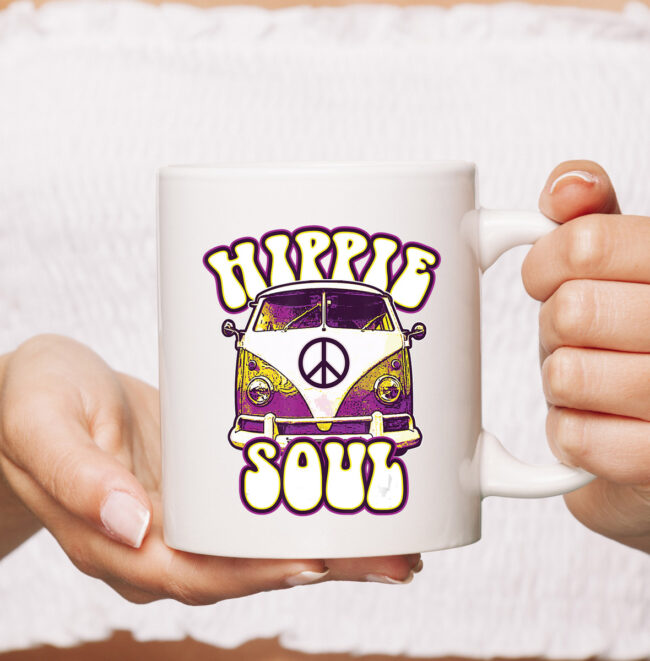 Hippie Soul Car Hippies Peace Vintage Retro Hippy Gift mug 1
