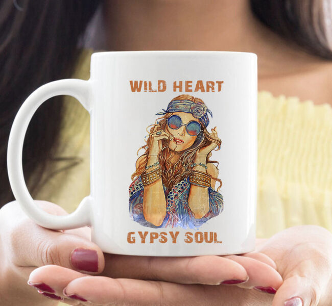 Wild Heart Hippie Girl Gypsy Soul For Hippie Style Mug 1