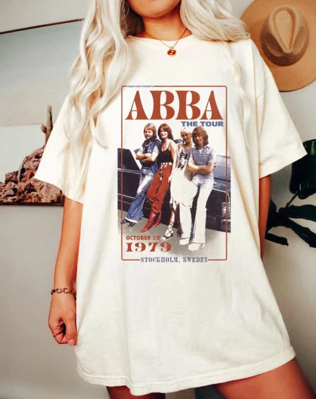 Vintage The Tour 1979 Shirt, Dancing - Queen Shirt, Pop Band Shirt, Rock N Roll Shirt, ABBA World Tour Shirt 1