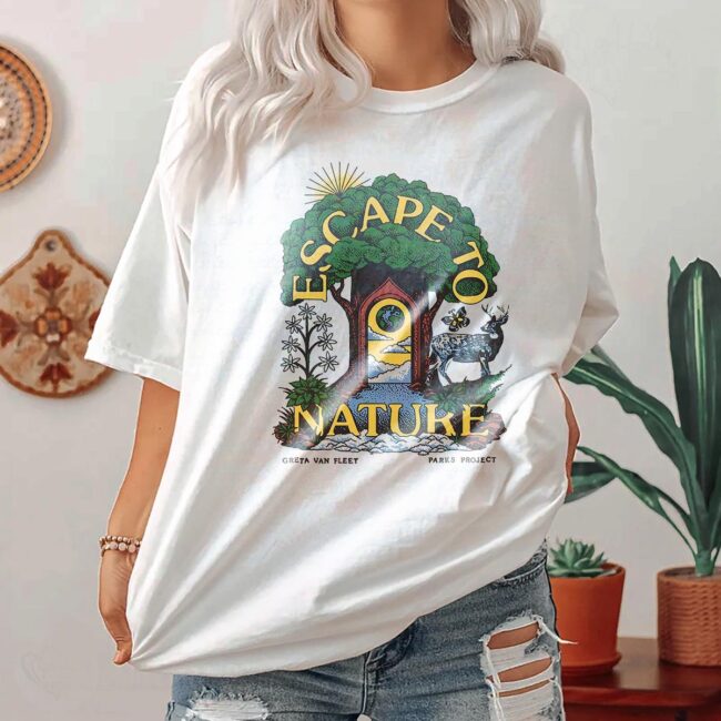 Rare Greta Van Fleet xParks Project Escape to Nature T-Shirt, Escape To Nature Shirt, Greta Van Fleet 2021 Tour Shirt, Greta Van Fleet Shirt 1