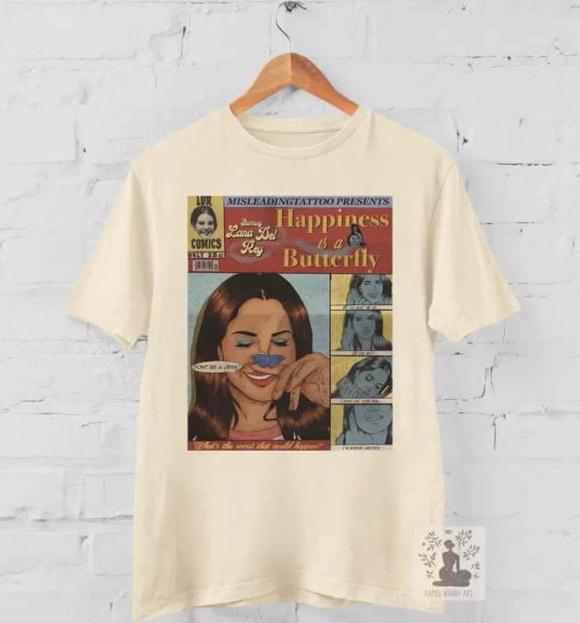 Happiness Is A Butterfly Lana Del Rey Tshirt, Happiness Is A Butterfly Shirt, Lana Del Rey Shirt 1