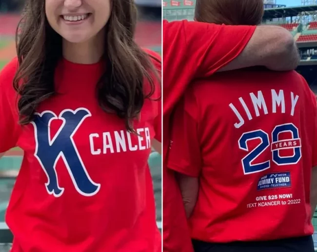 K Cancer Shirt, The Jimmy Fund K Cancer Shirt, Baseball Boston Red Sox K Cancer Shirt, Unisex T-shirt For Men and Women 1