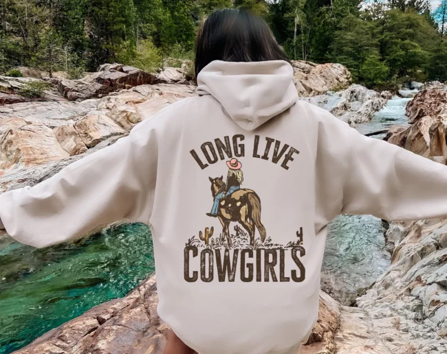 Long Live Cowgirls Sweatshirt, Western Sweatshirt, Desert Hoodie, Cactus Hoodie, Cowgirl Hoodie, Wild West Sweatshirt, Country Girl Hoodie 1