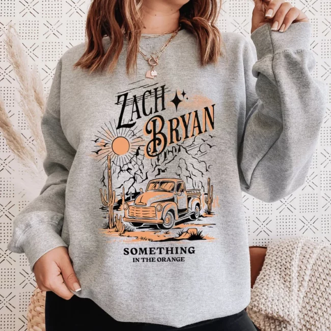 Zach Bryan Something In The Orange Sweatshirt, American Heartbreak Sweatshirt, Country Music Shirt, Western Sweater, Zach Bryan Fan Gift 1
