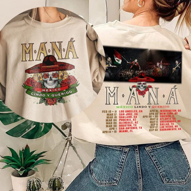 Mana Merch 2023, Mana Tour 2023 Hoodie, Mana Band Tshirt, Mana Concert Shirt, México Lindo Y Querido Tour Shirt, Music Tour 2023 Shirts 1