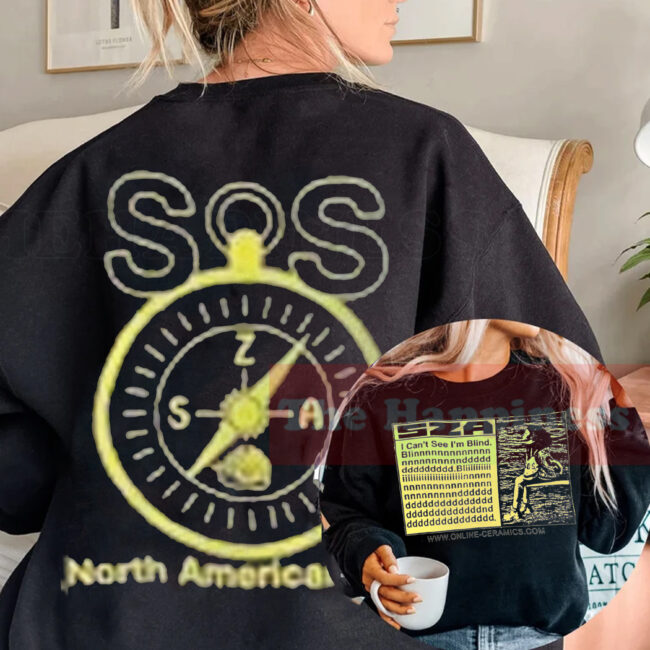 SZA SOS Tour T-shirt, Sza Merch 2023 Shirt, Sza North American Tour Merch, SOS Tour 2023, SOSTour Columbus Pullover Hoodie (Copy) 1