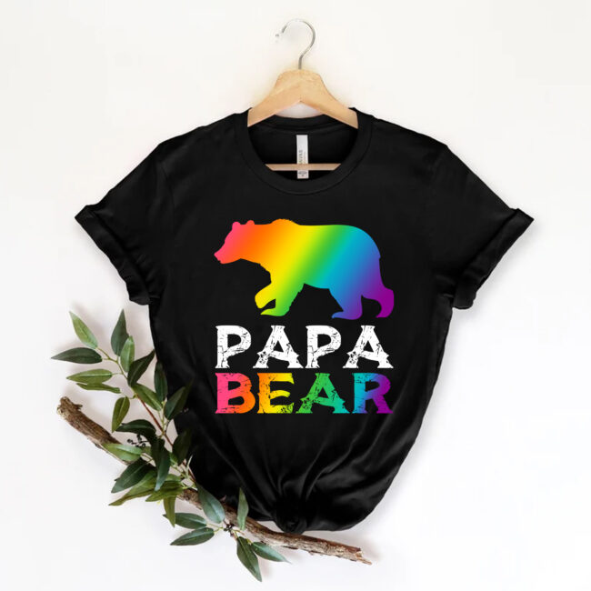 LGBT Papa Bear Shirt, Dad Pride Tshirt 1